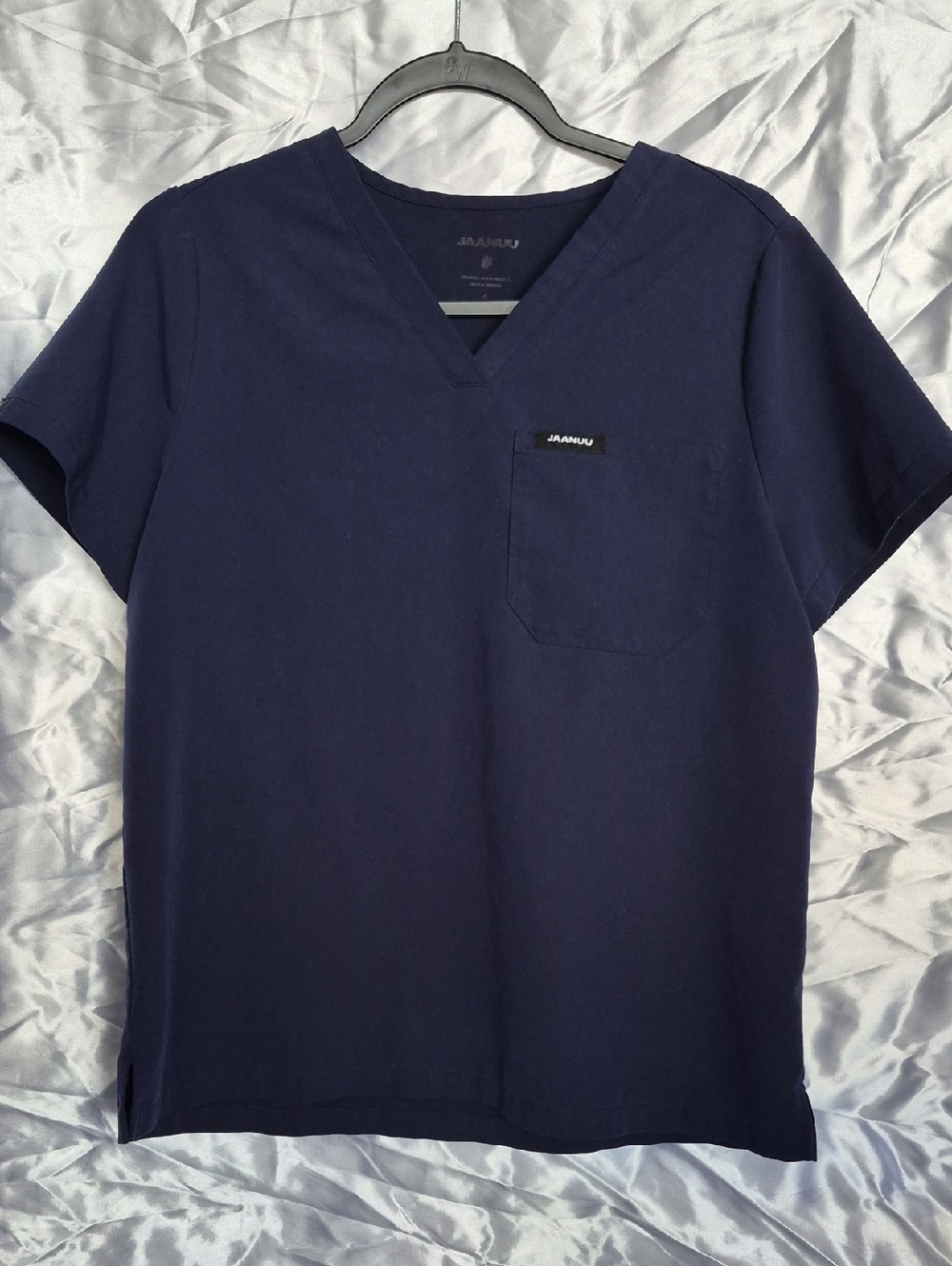 Jaanuu Navy V-Neck Medical Scrub Top